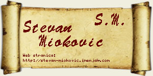 Stevan Mioković vizit kartica